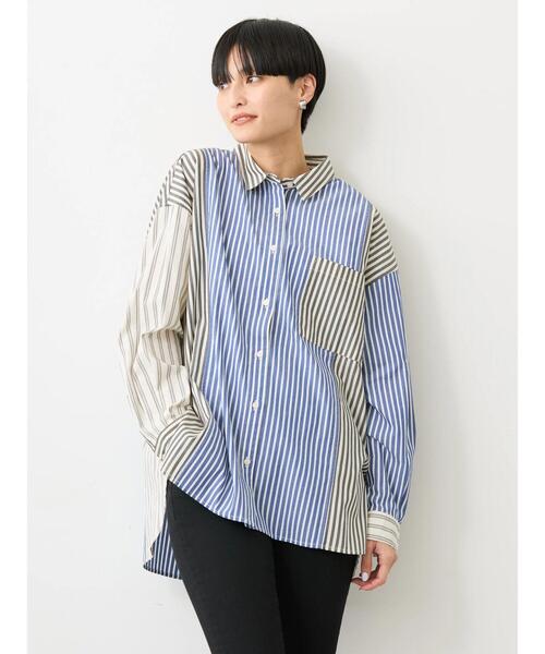 AMERICAN HOLIC(アメリカンホリック)の「切替マルチBIGシャツ(シャツ/ブラウス・レディース・ストライプ/その他5・M/L)」の8枚目の写真