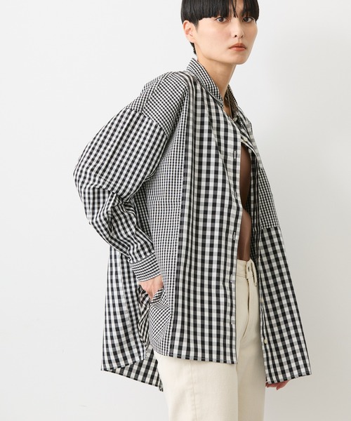 AMERICAN HOLIC(アメリカンホリック)の「切替マルチBIGシャツ(シャツ/ブラウス・レディース・ストライプ/その他5・M/L)」の6枚目の写真