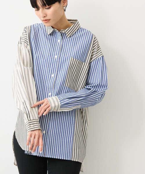 AMERICAN HOLIC(アメリカンホリック)の「切替マルチBIGシャツ(シャツ/ブラウス・レディース・ストライプ/その他5・M/L)」の7枚目の写真