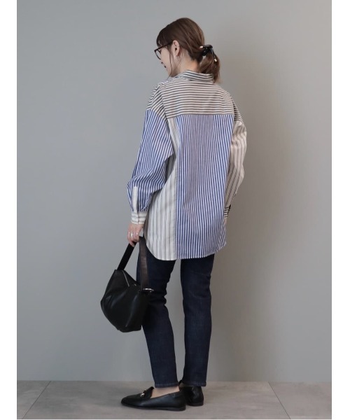AMERICAN HOLIC(アメリカンホリック)の「切替マルチBIGシャツ(シャツ/ブラウス・レディース・ストライプ/その他5・M/L)」の5枚目の写真