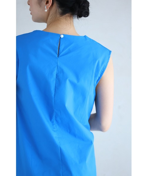 アシンメトリーギャザーのブルーロングワンピース（ワンピース）｜CAWAII（カワイイ）