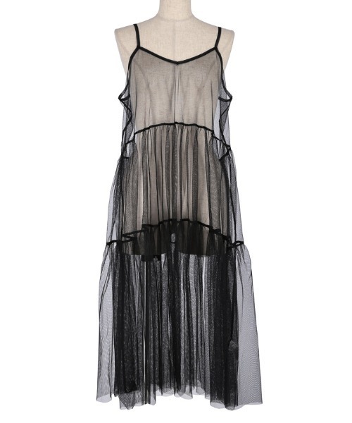 coca(coca)(コカ)の「チュールティアードキャミチュニック(チュニック・レディース・レオパード/ブラック・ONE SIZE)」の16枚目の写真