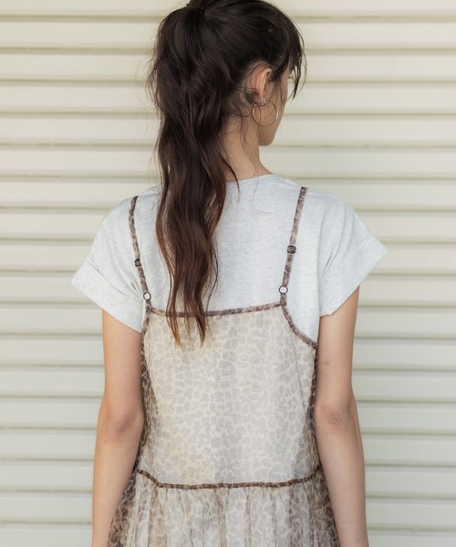 coca(coca)(コカ)の「チュールティアードキャミチュニック(チュニック・レディース・レオパード/ブラック・ONE SIZE)」の11枚目の写真