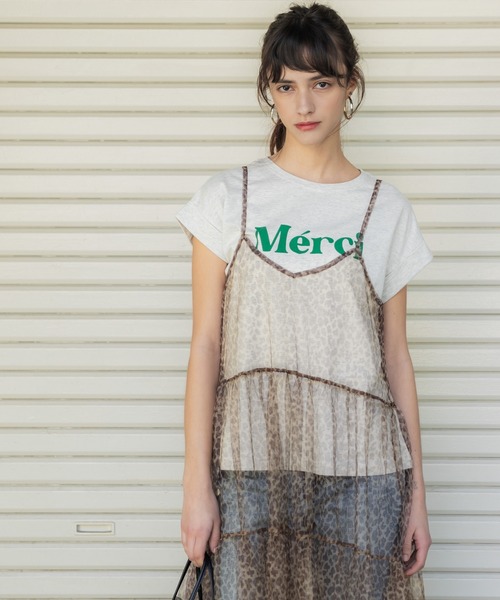 coca(coca)(コカ)の「チュールティアードキャミチュニック(チュニック・レディース・レオパード/ブラック・ONE SIZE)」の9枚目の写真