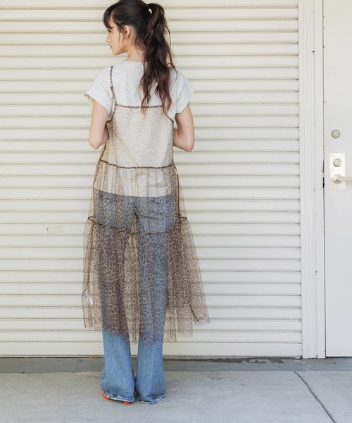 coca(coca)(コカ)の「チュールティアードキャミチュニック(チュニック・レディース・レオパード/ブラック・ONE SIZE)」の12枚目の写真