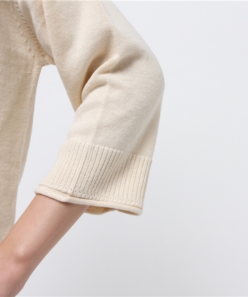 Kastane（カスタネ）の「衿ロールロングニット（ニット/セーター・レディース・チャコールグレー/アイボリー/グリーン/レッド・FREE）」の10枚目の写真