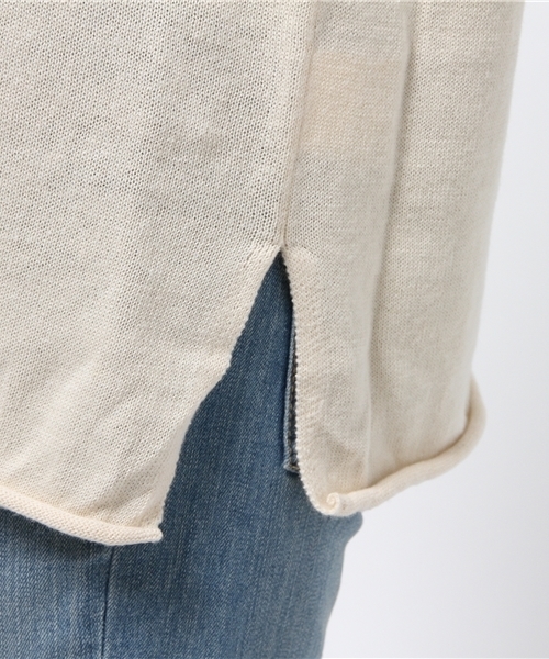 Kastane（カスタネ）の「衿ロールロングニット（ニット/セーター・レディース・チャコールグレー/アイボリー/グリーン/レッド・FREE）」の11枚目の写真