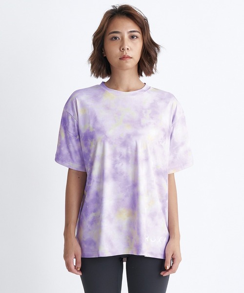 ROXY（ロキシー）の「RIDE ON TIE DYE/ロキシー水陸両用速乾UVカット冷感Tシャツ（Tシャツ/カットソー・レディース・パープル/ミント/レッド・SMALL/LARGE/MEDIUM）」の10枚目の写真