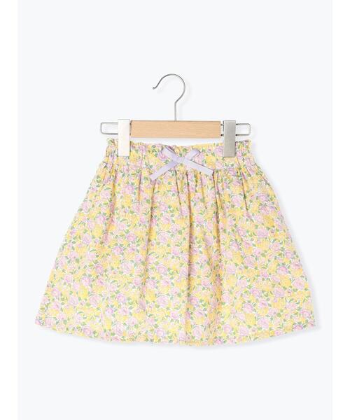 Samansa Mos2 Lagom（サマンサモスモスラーゴム）の「ギャザー花柄スカパン（スカート・キッズ・ネイビー/イエロー・大(L)/中(M)/小(S)/特(XL)）」の3枚目の写真