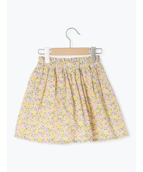 Samansa Mos2 Lagom（サマンサモスモスラーゴム）の「ギャザー花柄スカパン（スカート・キッズ・ネイビー/イエロー・大(L)/中(M)/小(S)/特(XL)）」の4枚目の写真
