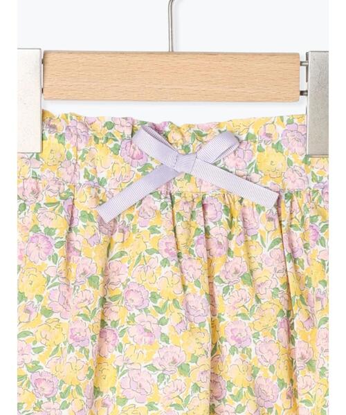 Samansa Mos2 Lagom（サマンサモスモスラーゴム）の「ギャザー花柄スカパン（スカート・キッズ・ネイビー/イエロー・大(L)/中(M)/小(S)/特(XL)）」の5枚目の写真