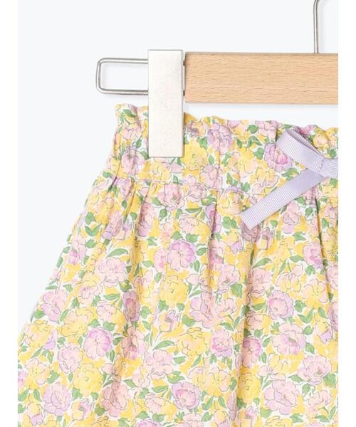 Samansa Mos2 Lagom（サマンサモスモスラーゴム）の「ギャザー花柄スカパン（スカート・キッズ・ネイビー/イエロー・大(L)/中(M)/小(S)/特(XL)）」の6枚目の写真