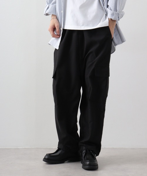 FUNALIVE(ファンアライブ)の「Peach skin cargo balloon pants / ピーチスキン カーゴバルーンパンツ unisex(カーゴパンツ・メンズ・ブラック/パープル/ネイビー/グレー・M/L/XL)」の2枚目の写真
