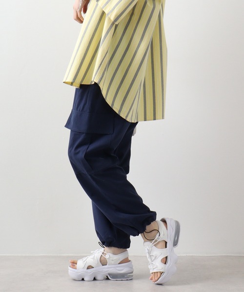 FUNALIVE(ファンアライブ)の「Peach skin cargo balloon pants / ピーチスキン カーゴバルーンパンツ unisex(カーゴパンツ・メンズ・ブラック/パープル/ネイビー/グレー・M/L/XL)」の6枚目の写真