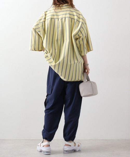 FUNALIVE(ファンアライブ)の「Peach skin cargo balloon pants / ピーチスキン カーゴバルーンパンツ unisex(カーゴパンツ・メンズ・ブラック/パープル/ネイビー/グレー・M/L/XL)」の17枚目の写真