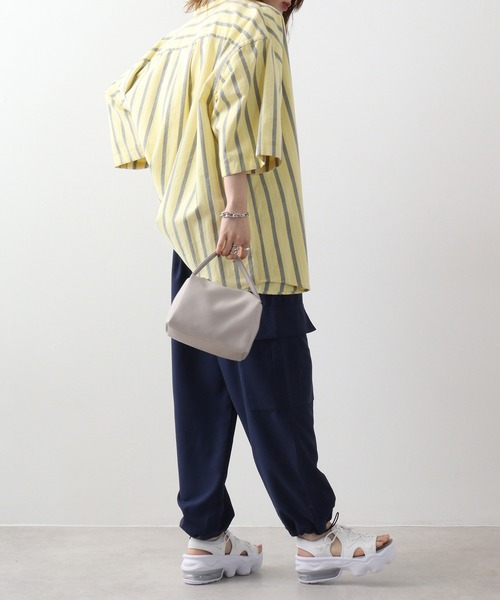 FUNALIVE(ファンアライブ)の「Peach skin cargo balloon pants / ピーチスキン カーゴバルーンパンツ unisex(カーゴパンツ・メンズ・ブラック/パープル/ネイビー/グレー・M/L/XL)」の16枚目の写真