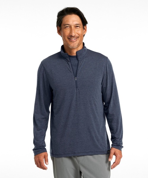 L.L.Bean（エルエルビーン）の「エブリデイ・サンスマート・ティ、長袖　クォータージップ 米国フィット・レギュラー（その他トップス・メンズ・ターコイズブルー/ネイビー・SMALL/MEDIUM/LARGE）」の8枚目の写真