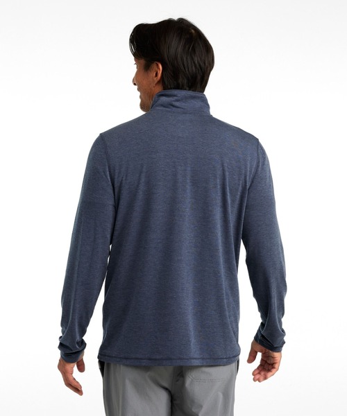 L.L.Bean（エルエルビーン）の「エブリデイ・サンスマート・ティ、長袖　クォータージップ 米国フィット・レギュラー（その他トップス・メンズ・ターコイズブルー/ネイビー・SMALL/MEDIUM/LARGE）」の3枚目の写真