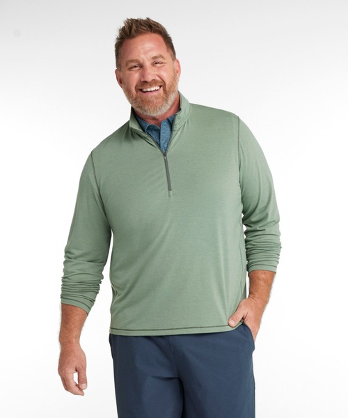 L.L.Bean（エルエルビーン）の「エブリデイ・サンスマート・ティ、長袖　クォータージップ 米国フィット・レギュラー（その他トップス・メンズ・ターコイズブルー/ネイビー・SMALL/MEDIUM/LARGE）」の4枚目の写真