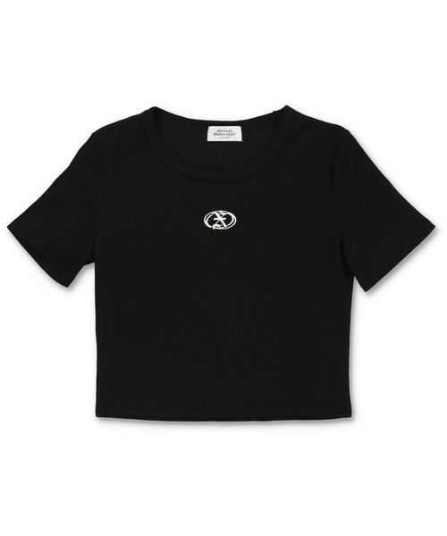 SPINNS（スピンズ）の「5色展開 ワンポイント刺繍 半袖ショートカットソー（Tシャツ/カットソー・レディース・ネイビー/ピンク/ホワイト/杢グレー/ブラック・ONESIZE）」の16枚目の写真