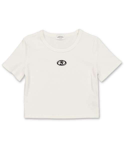 SPINNS（スピンズ）の「5色展開 ワンポイント刺繍 半袖ショートカットソー（Tシャツ/カットソー・レディース・ネイビー/ピンク/ホワイト/杢グレー/ブラック・ONESIZE）」の15枚目の写真