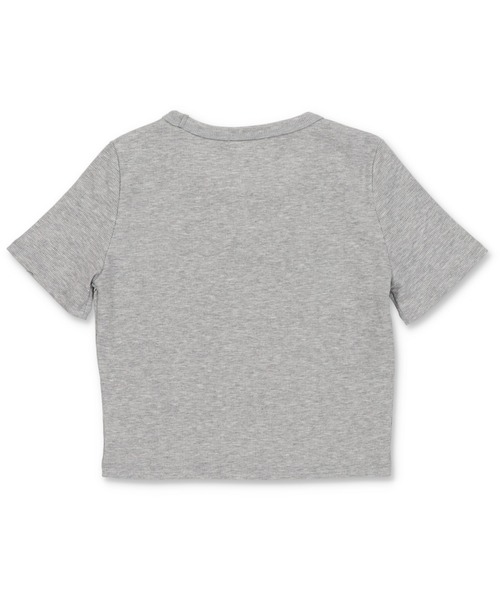 SPINNS（スピンズ）の「5色展開 ワンポイント刺繍 半袖ショートカットソー（Tシャツ/カットソー・レディース・ネイビー/ピンク/ホワイト/杢グレー/ブラック・ONESIZE）」の20枚目の写真