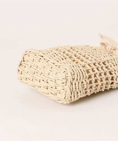 Mignonjour(ミニョンジュール)の「Mignonjour/かごショルダーバッグ M2325(ショルダーバッグ・レディース・ホワイト/ブラウン・FREE)」の4枚目の写真