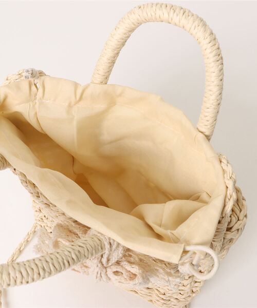 Mignonjour(ミニョンジュール)の「Mignonjour/かごショルダーバッグ M2325(ショルダーバッグ・レディース・ホワイト/ブラウン・FREE)」の5枚目の写真