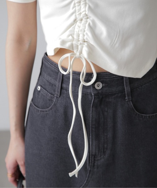 FREE'S MART（フリーズマート）の「◆ホルターネックドロストカットソー（Tシャツ/カットソー・レディース・ブルー/ブラック/ホワイト・FREE）」の4枚目の写真