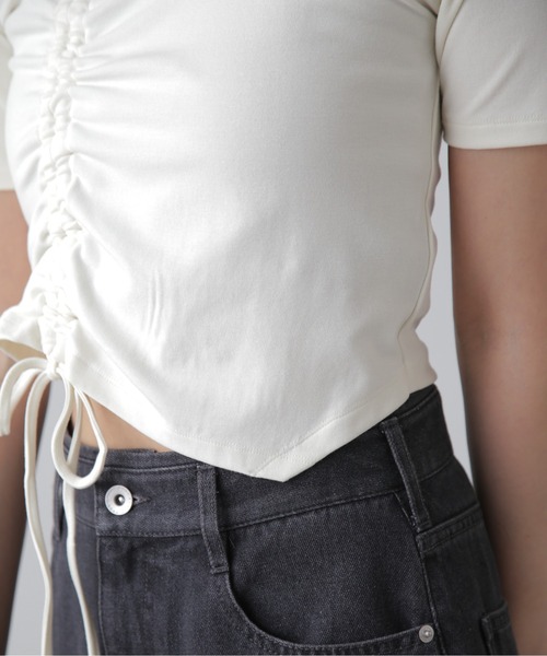 FREE'S MART（フリーズマート）の「◆ホルターネックドロストカットソー（Tシャツ/カットソー・レディース・ブルー/ブラック/ホワイト・FREE）」の6枚目の写真