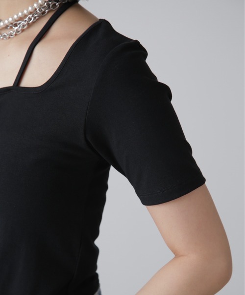 FREE'S MART（フリーズマート）の「◆ホルターネックドロストカットソー（Tシャツ/カットソー・レディース・ブルー/ブラック/ホワイト・FREE）」の10枚目の写真