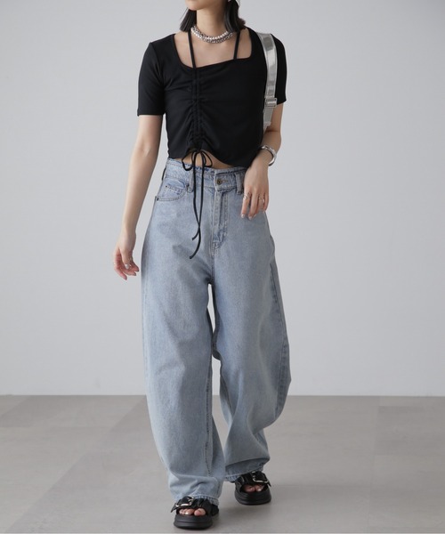 FREE'S MART（フリーズマート）の「◆ホルターネックドロストカットソー（Tシャツ/カットソー・レディース・ブルー/ブラック/ホワイト・FREE）」の21枚目の写真