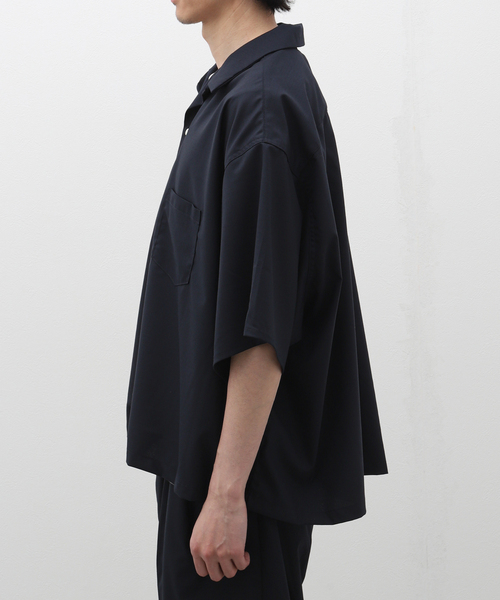 Sillage（シアージ）の「Sillage (シアージ) WOOL TROPICAL OVERSHIRTS S/S EX SL24SS-OSSTW-NV（シャツ/ブラウス・メンズ・ネイビー・FREE）」の13枚目の写真