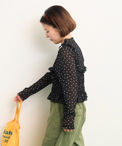 Dot&Stripes CHILD WOMAN ボトルネックAラインコート
