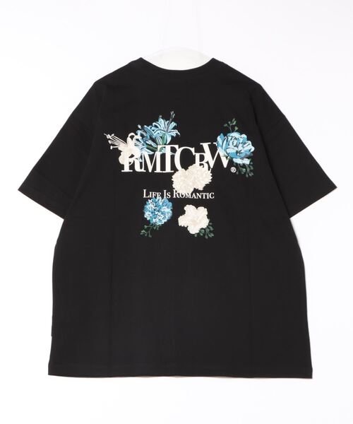 tシャツ 「UNISEX」ROMANTIC CROWN／バックポイントフラワーT レディース メンズ ROMANTIC CROWN tシャツ 「UNISEX」ROMANTIC CROWN／バック
