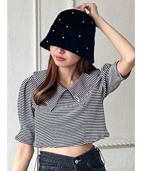 EATME（イートミー）の「BIGカラーTOP（Tシャツ/カットソー・レディース・ブラック/オフホワイト/その他1・FREE）」の3枚目の写真