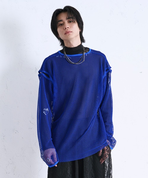 2wayカットアウトメッシュPO（Tシャツ/カットソー）｜Ellno Loset