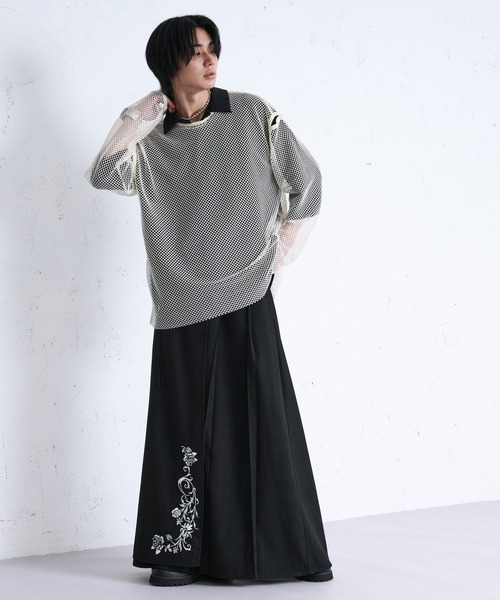 2wayカットアウトメッシュPO（Tシャツ/カットソー）｜Ellno Loset