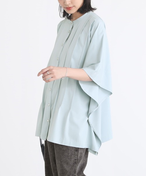 n'OrLABEL(ノアールレーベル)の「タックバンドカラーシャツ(シャツ/ブラウス・レディース・ブラック/ライトブルー/オフホワイト・FREE)」の20枚目の写真