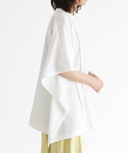 n'OrLABEL(ノアールレーベル)の「タックバンドカラーシャツ(シャツ/ブラウス・レディース・ブラック/ライトブルー/オフホワイト・FREE)」の9枚目の写真