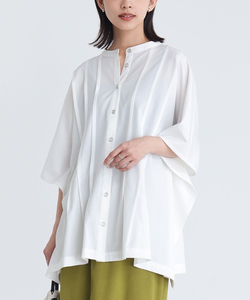 n'OrLABEL(ノアールレーベル)の「タックバンドカラーシャツ(シャツ/ブラウス・レディース・ブラック/ライトブルー/オフホワイト・FREE)」の22枚目の写真