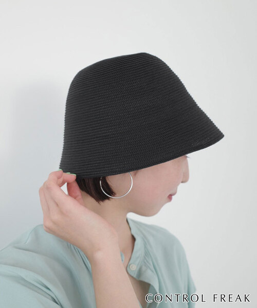 SLOBE IENA(スローブイエナ)の「CONTROL FREAK ウオッシャブルブレード゛ベルハット 234-121702(ハット・レディース・ブラック/アイボリー・FREE)」の1枚目の写真