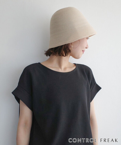 SLOBE IENA(スローブイエナ)の「CONTROL FREAK ウオッシャブルブレード゛ベルハット 234-121702(ハット・レディース・ブラック/アイボリー・FREE)」の12枚目の写真