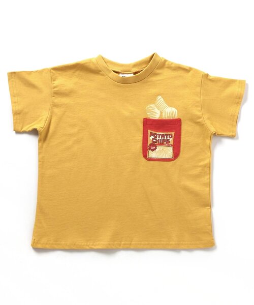 BREEZE（ブリーズ）の「【セットアップ可】おやつポケットTシャツ（Tシャツ/カットソー・キッズ・パープル/イエロー/ミント・80/90/110/120/130/140/100）」の3枚目の写真