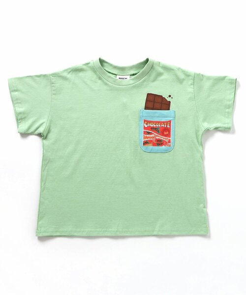 BREEZE（ブリーズ）の「【セットアップ可】おやつポケットTシャツ（Tシャツ/カットソー・キッズ・パープル/イエロー/ミント・80/90/110/120/130/140/100）」の6枚目の写真