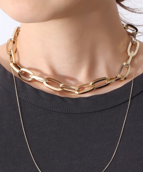 NOLLEY’S(ノーリーズ)の「ボリュームチェーンネックレス(ネックレス・レディース・ゴールド・FREE)」の8枚目の写真