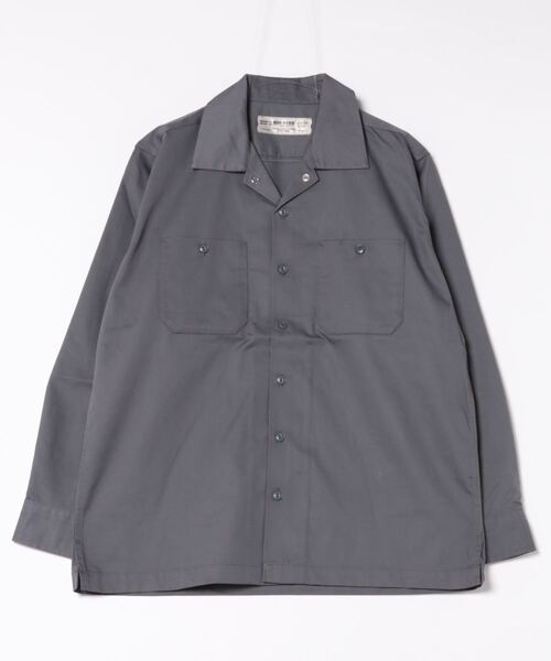 HOUSTON(ヒューストン)の「【HOUSTON】TC TWILL WORK SHIRT(シャツ/ブラウス・レディース・ブラック/カーキ/オフホワイト/チャコールグレー・LARGE/X-LARGE/XX-LARGE/MEDIUM)」の1枚目の写真