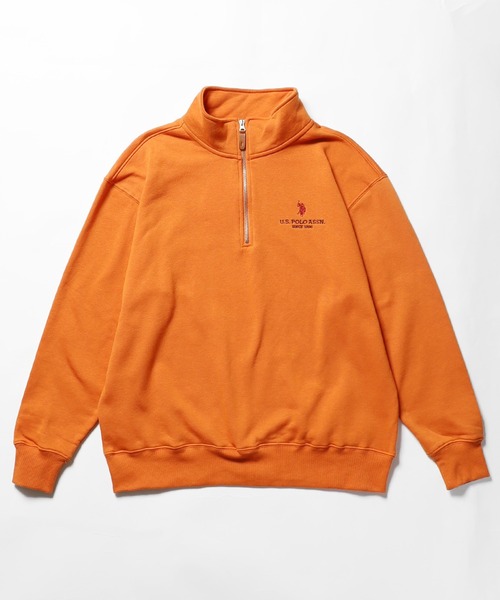 U.S. POLO ASSN.(ユーエスポロアッスン)の「U.S. POLO ASSN./ユーエスポロアッスン 裏起毛ハーフジップスウェット(スウェット・メンズ・ブラック/オフホワイト/ネイビー/ダークオレンジ・M/L/LL/S)」の4枚目の写真