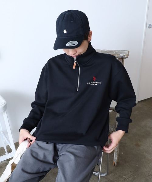 U.S. POLO ASSN.(ユーエスポロアッスン)の「U.S. POLO ASSN./ユーエスポロアッスン 裏起毛ハーフジップスウェット(スウェット・メンズ・ブラック/オフホワイト/ネイビー/ダークオレンジ・M/L/LL/S)」の15枚目の写真