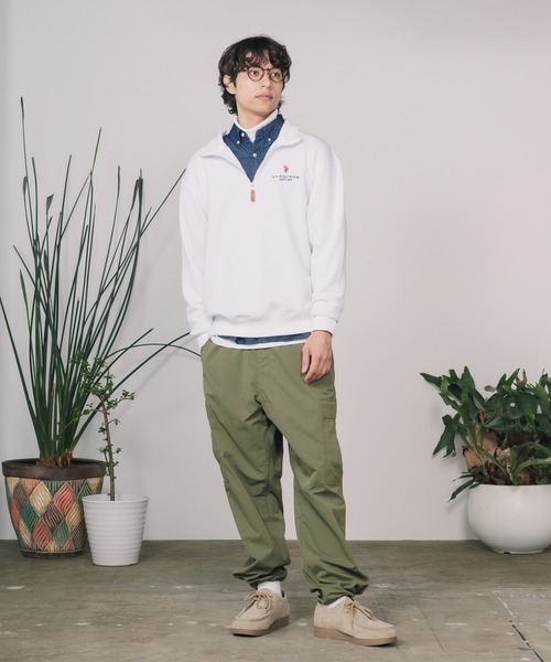 U.S. POLO ASSN.(ユーエスポロアッスン)の「U.S. POLO ASSN./ユーエスポロアッスン 裏起毛ハーフジップスウェット(スウェット・メンズ・ブラック/オフホワイト/ネイビー/ダークオレンジ・M/L/LL/S)」の14枚目の写真